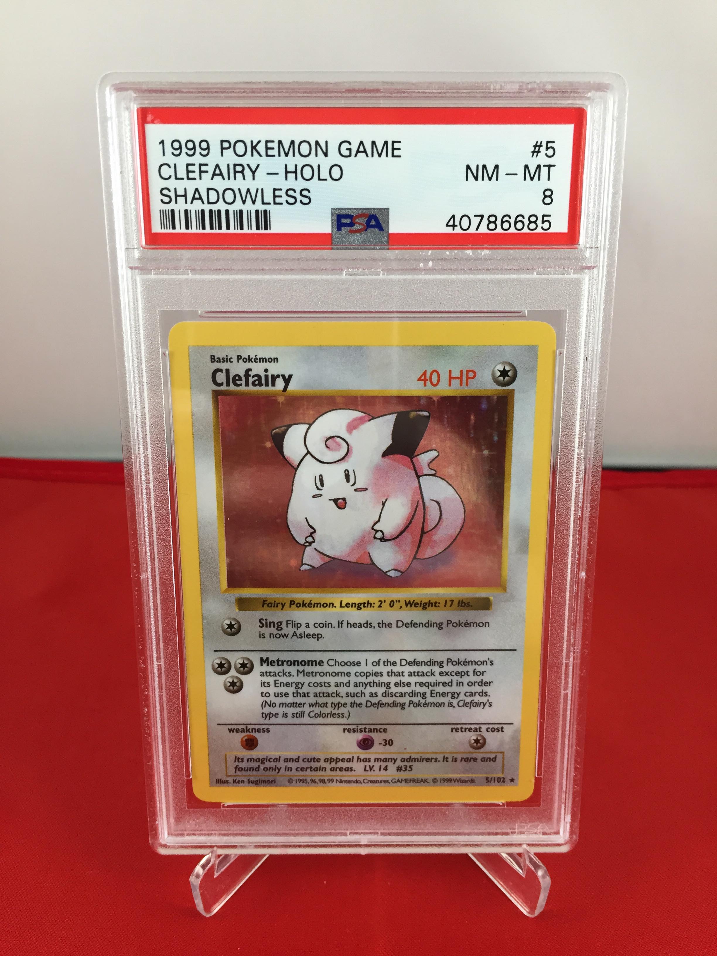 Clefairy - Base Set Shadowless - PSA 8 NM-MT 40786685